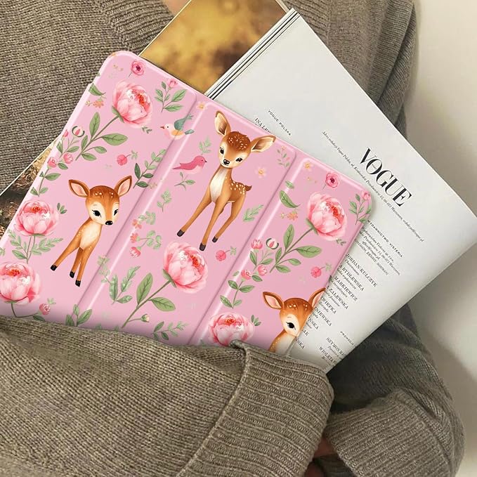 Cute Deer Fawn Rose Flowers