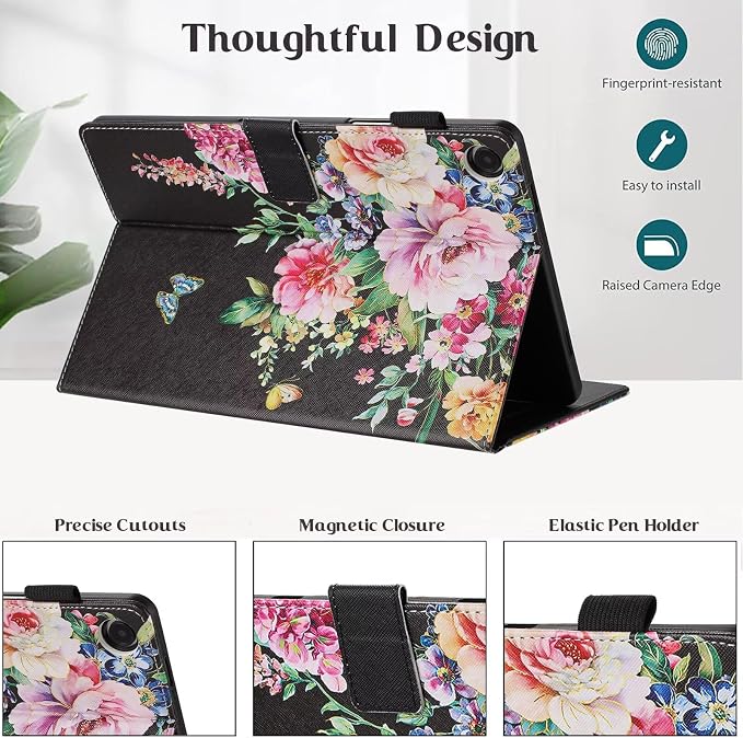 A3 Black Peony