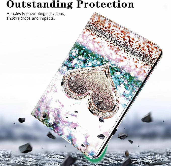 Case for Lenovo Yoga Tab Plus Tablet 12.7 Inch 2025 Multi-Angle Viewing Premium PU Leather Stand Case with Elastic Strap &amp Card Slots for Lenovo Yoga Tab Plus 12.7 Tablet- Diamond Peach