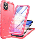 Cozycase Compatible with Waterproof iPhone 11 case Built-in Screen Protector Full-Body Rugged Bumper Sealed Case Cover Shockproof Dustproof Waterproof Case for iPhone 11 6.1 inch (Pink)