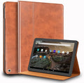 for Google Pixel Tablet Case 11/10.95 inch Genuine Leather Cover Protective Shell for 2023.Brown