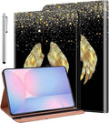 ALILANG Case for Samsung Galaxy Tab S10 FE+/ S10 FE Plus 13.1 Inch 2025 Folio Book Style Shockproof Folding Stand Cover for Samsung S10 FE Plus (SM-X620/SM-X626/SM-X626B) -Gold Wings