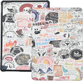 Case Fits New Amazon Fire HD 10 Tablet Case(Only Fit 13th Gen 2023 Release) Bookish Skull Trifold Lightweight Hard Shell Stand Cover with Auto Wake/Sleep Read More Books