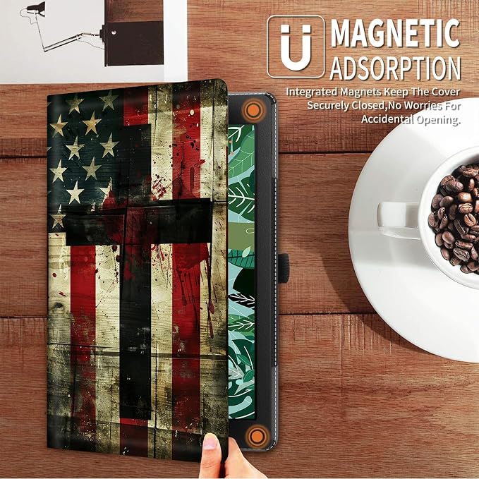 Cross on American Flag