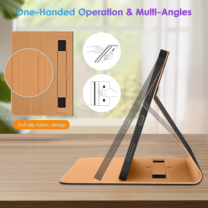 DTTO for Samsung Galaxy Tab S10 Ultra / S9 Ultra / S8 Ultra Case 2024/2023/2022 Premium Leather Business Folio Stand Cover with S Pen Holder for 14.6 Inch Tablet Auto Wake/Sleep Black
