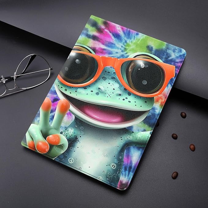 Case for Samsung Galaxy Tab A11/A9 8.7-Inch 2025/2023Adjustable Stand Auto Wake/Sleep Function Full Body Protection Cover - Frog Sunglasses