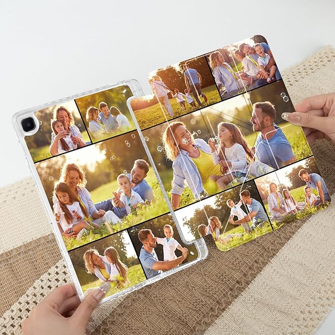 Custom Pictures Personalized Case for Samsung Galaxy Tab S6 Lite 10.4 inch(2024) Built-in Pencil Holder Customized Photo Galaxy Tablet Case with Shockproof Protective Cover Clear PC Back Shell