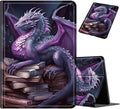 Case for Samsung Galaxy Tab A11+ / A9 Plus 11-Inch (2026/2024) Lightweight Adjustable Stand Folio Cover PU Leather Smart Protective Case with Auto Wake/Sleep Dragon Book Art
