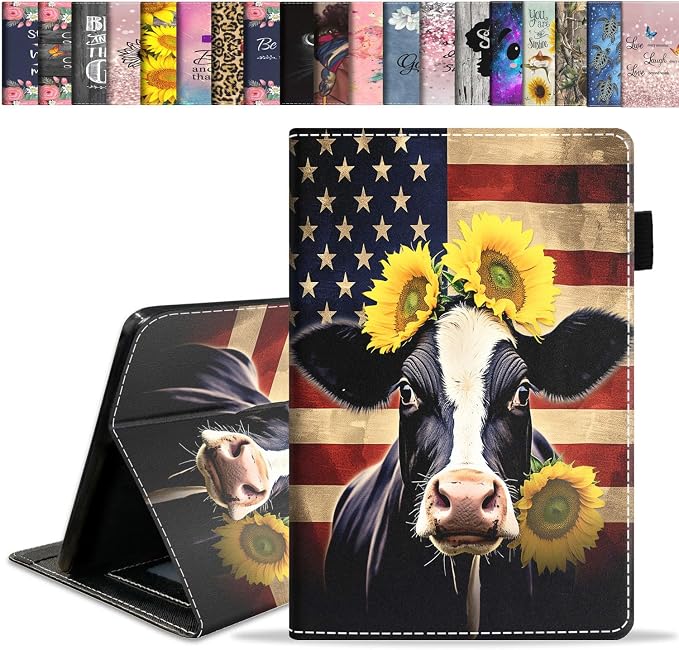 American Flag Cow Sunflower
