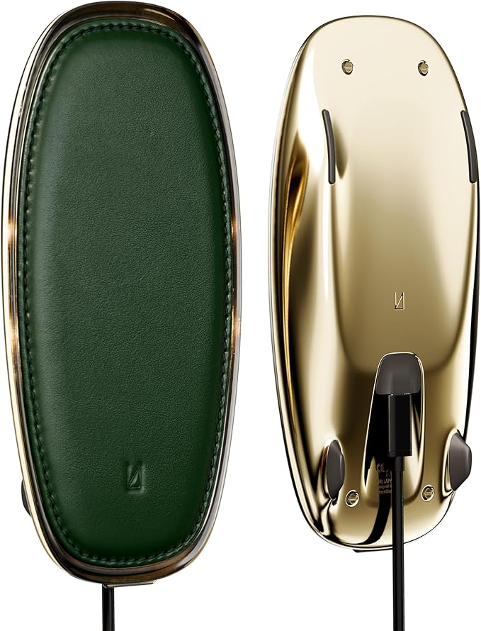 Lunar Artefacts Wireless Charger Solar Forest Green Plated Brass