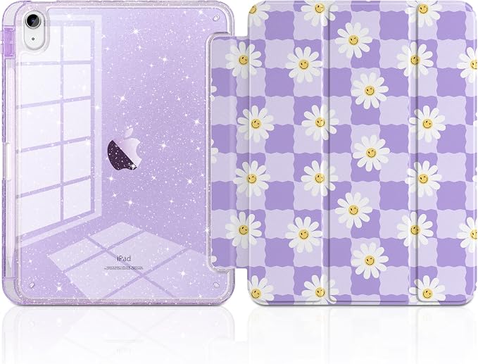 Cool Flower & Purple Checkerboard