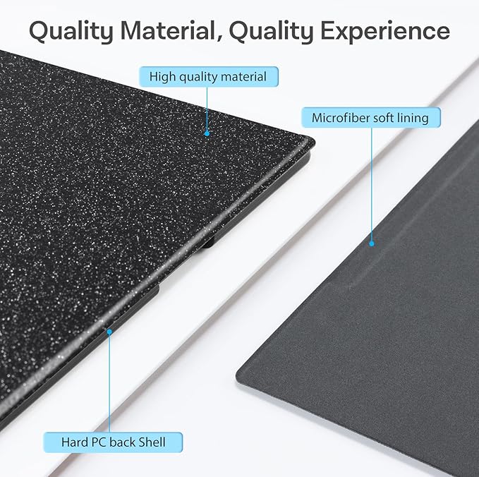 CoBak Case for Remarkable 2 Paper Tablet - Lightweight and Hard Back Shell Protective Book Folio Cover with Built-in Pen Holder - for 10.3 2020 Released (Black Glitter)