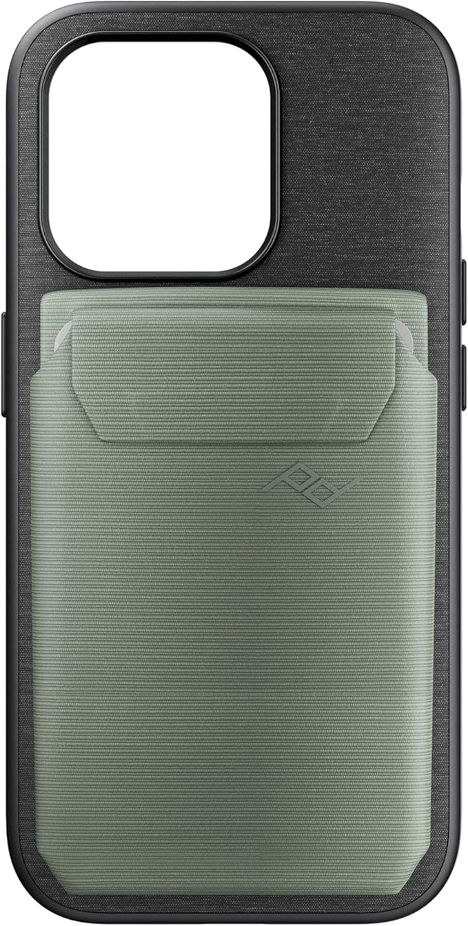 Peak Design Mobile Stand Wallet Sage Slim Profile On-Demand Stand Weatherproof Nylon Fabric Connects to Mobile Cases MagSafe Compatible for iPhone Samsung and Google Phones