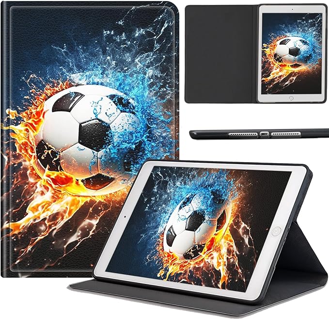 Case for Samsung Galaxy Tab A9+ / A9 Plus 11-Inch 2023 Slim PU Leather Stand Cover with Auto Wake/Sleep Lightweight Full-Body Protective Case for Galaxy Tab A9+ 11 Tablet Soccer Ball