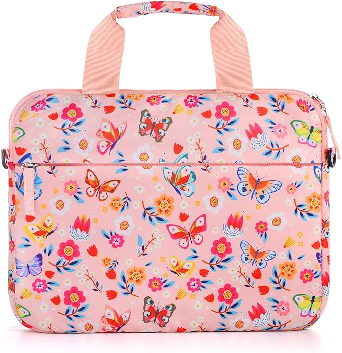 Kids Tablet Bag for Girls Kids Tablet Carrying Case for Fire HD 10 HD 8 Fire 7 Sleeve Bag Kid Kindle Bag iPad Bag for Kid Butterfly Pink