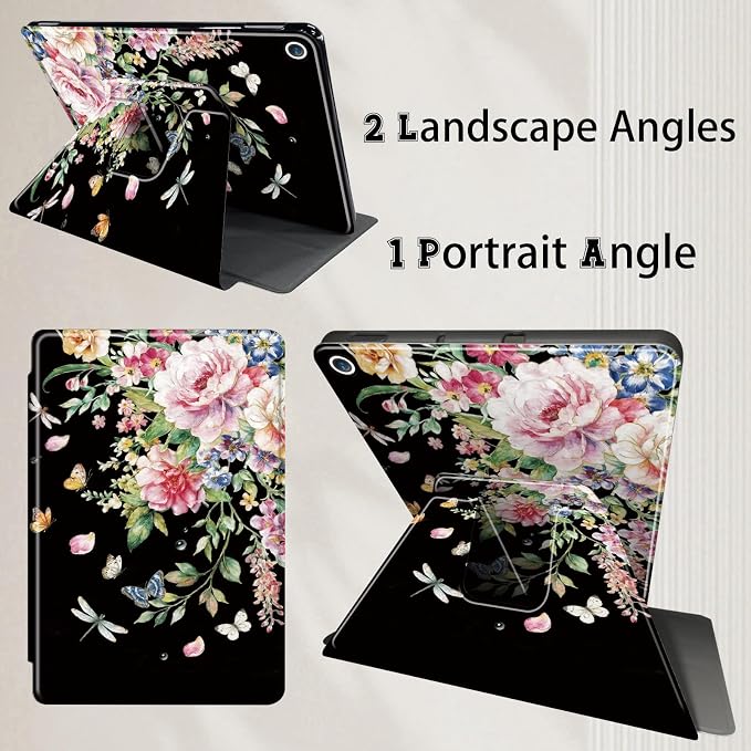 Black Floral Butterfly