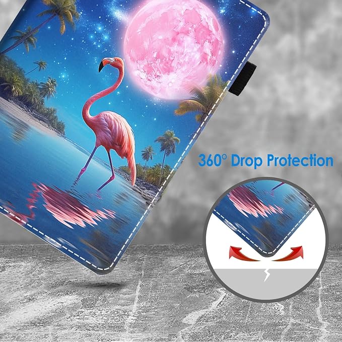 Flamingo Under Moon