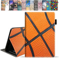 Case for Amazon Kindle Fire HD 10 &amp 10 Plus Tablet 10.1 (13th/11th Generation 2023/2021 Release) - Premium PU Leather Cover with Auto Sleep Wake Basketball Surface