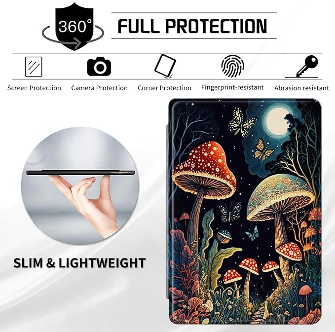 Mushroom Butterflies Moon