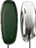 Lunar Artefacts Wireless Charger Lunar Forest Green Leather Chrome Magnetic Charging Pad