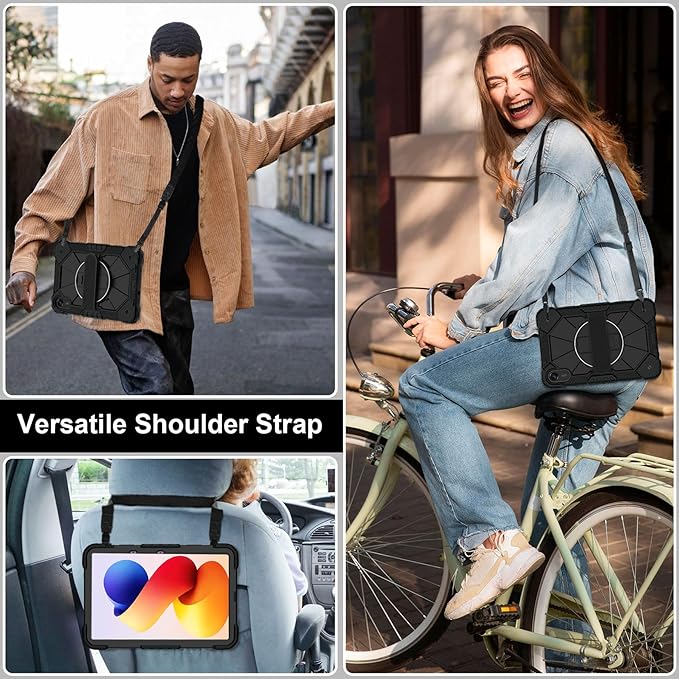 Case for Xiaomi Redmi Pad 2 Pro 12.1 inch (2025) TabletHeavy Duty Cover Rugged Shockproof Protective Case w/Kickstand Cover for Redmi Pad 2 Pro 12.1 inch (Black)
