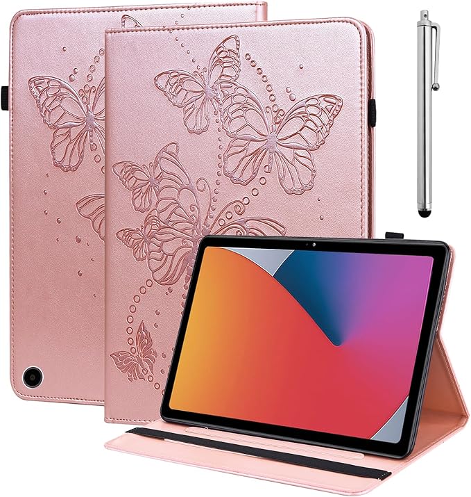 Case for Amazon Kindle Fire Max 11 Case (13th Generation 2023 Release) 11PU Leather Folio Stand Embossed Butterfly Stand Cover for Fire 11 Tablet- Golden