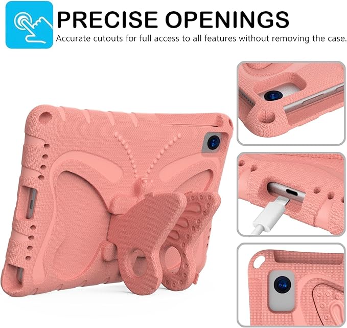 Case Compatible with Lenovo Tab M10 Plus 10.3 Inch/K10 10.3 TB-X606F/TB-X606X/TB-X6C6F/TB-X6C6XLightweight Shockproof Case EVA Foam Cover Stand Cover for Boys Girls(Pink)
