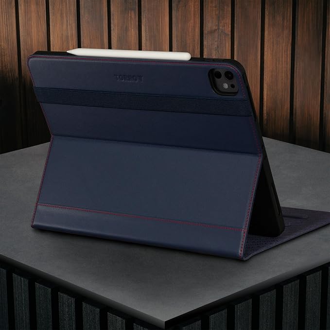 Navy Blue with Red Detail