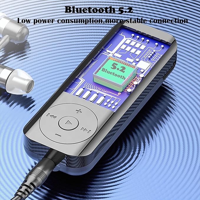 Bluetooth 5.2 Adaptor for Wireless Headphones 60H Battery Life Bluetooth Receiver with LED Digital Display &amp Noise Cancelling Mic Wireless Audio Receiver for Speakers Car/Home Stereo