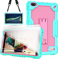 Case for BLU M8L 2022BLU M8L Plus 8 inch Tablet - [Built-in Kickstand] Anti Slip Kids Friendly Shockproof Silicone Protective Cover with Screen Protector (Green/Pink/2 PCS)