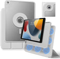 Case for iPad 10.2 inch Magnetic Case for iPad 9th/8th/7th Generation 2021/2020/2019 Detachable Protective Stand Cover with Pencil Holder Auto Sleep/Wake (Gray)