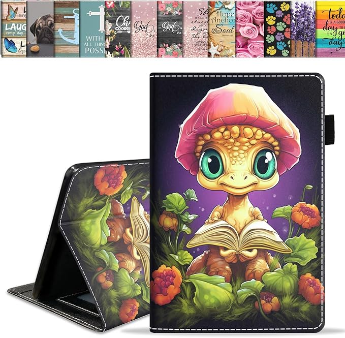 Case for All-New Amazon Fire HD 10 &amp 10 Plus Tablet 10.1 (13th/11th Generation 2023/2021 Release) Slim PU Leather Stand Cover with Card Slot &amp Auto Wake/Sleep Funny Little Dinosaur