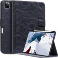 Genuine Leather Case for iPad Pro 13 Inch M5 2025/M4 2024 with Pencil HolderProtective Shockproof Premium Leather Smart Folio Cover Adjustable Stand Auto Sleep/Wake Anti-Slip Black