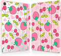 Tuiklol for Samsung Galaxy Tab A9+ Tablet 11” / A9+ Plus 2024 2023Buit-in S-Pen Holder with Clear Protective Cover Transparent Back Shell Auto Wake/Sleep Samsung Tab A9 Plus CoverStrawberry &amp ch