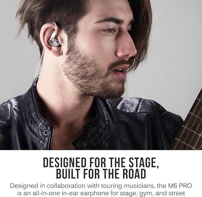MEE audio Personalized M6 PRO in Ear Monitor Headphones for Musicians w/Engraved Metal Faceplates: Choose an Artwork and/or Add Custom Text Noise Isolating Professional Earbuds w/Replaceable Cables