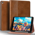 Gexmil Leather Case for iPad air 10.5 Inch (3rd Gen.2019)iPad Pro 10.5 Inch(2017) with Built-in Apple Pencil HolderPremium Cowhide Folio CoverYellow Brown