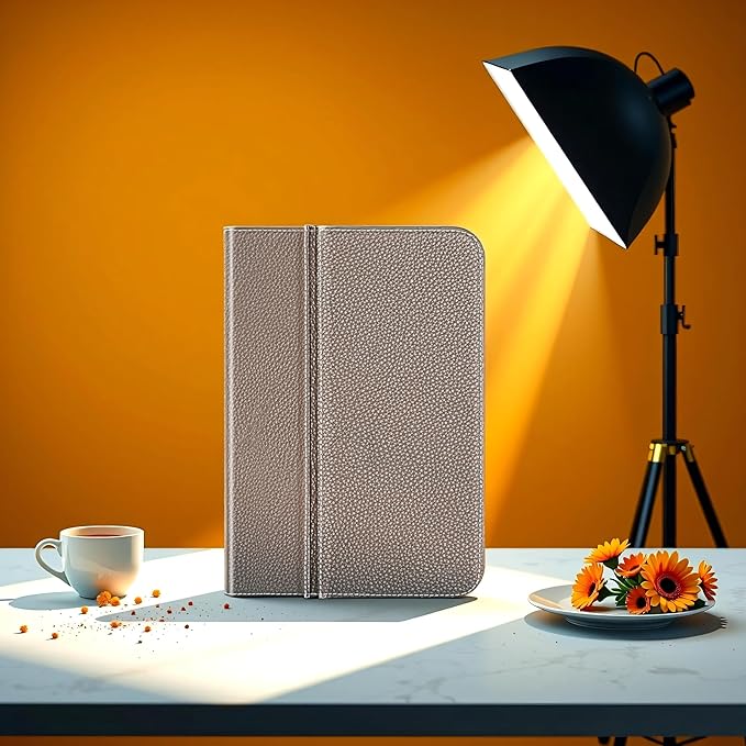 Genuine Cowhide Leather Case for iPad 10.2 inch 7th/8th/9th Gen (2019-2021) - Dual Angle Stand Auto Wake/Sleep Folio Cover with Magnetic Closure Gray Brown
