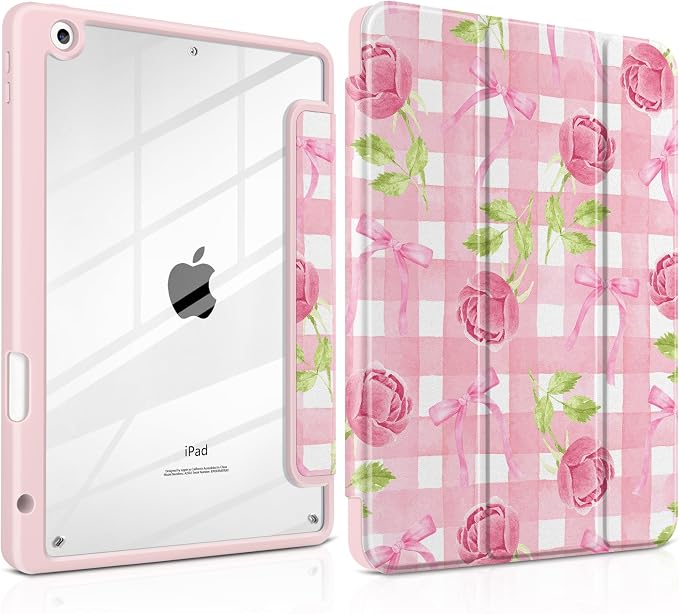 Roses&Bows&Watercolor Plaid