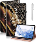 Case for Amazon Kindle Fire Max 11 Case (13th Generation 2023 Release) 11PU Leather Folio Stand Protective Cover with Card Solts for Fire 11 Tablet - Metallic Flower