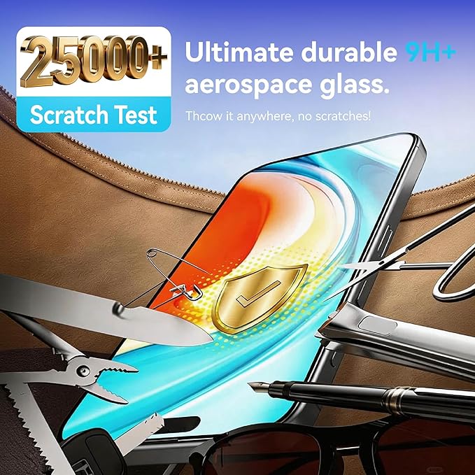 3 Pack for Galaxy S24 Plus [6.7 Inch] Screen Protector Tempered Glass 9H Glass for S24 Plus Screen Protector Fast Alignment Tool Case Friendly Scratch Resistant Bubble Free