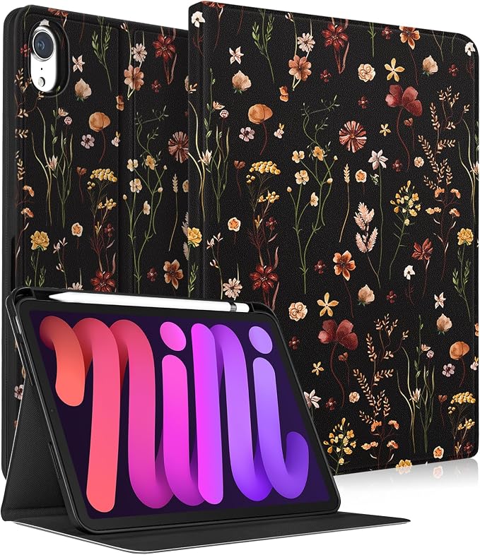 Black Retro Flower