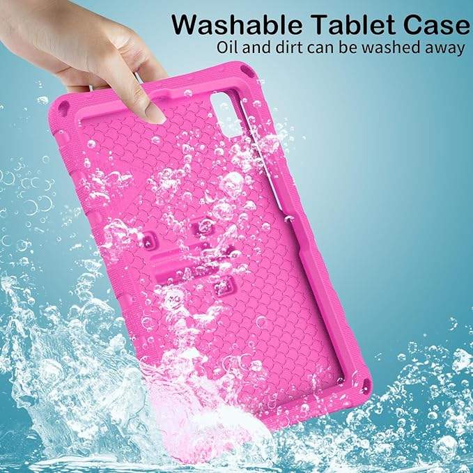 YEMENGHUA Heavy Duty Protection Compatible with Samsung Galaxy Tab S5e 10.5 (2019) SM-T720Lightweight EVA Kid Friendly Shockproof Protective CaseShoulder Strap Case Butterfly Kids Case(Rose red)