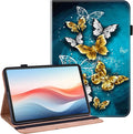Case for Amazon Fire HD 10 and 10 Plus Tablet (13th/11th Generation 2023/2021 Release) with Multi-Angle Stand and Pen Holder Green Butterfly