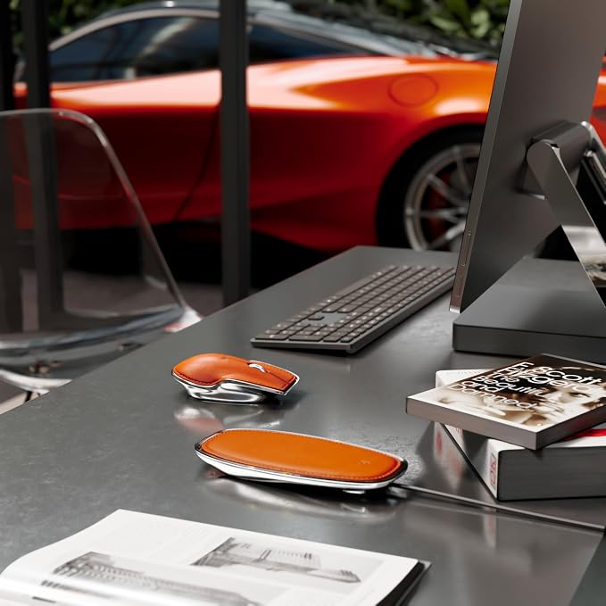 Lunar Dawn Orange Leather Chrome