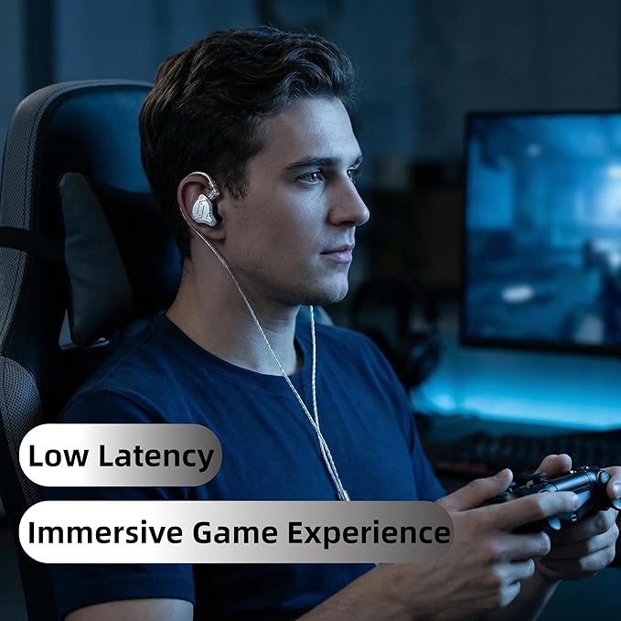KZ ZS10 PRO in Ear Monitor Headphones 4BA+1DD 5 Hybrid Driver Gaming Earbuds Wired Earphones HiFi Clarity Sound Immersive Bass IEMs for Gaming Musician Singer Audiophile (Purple Without Microphone)