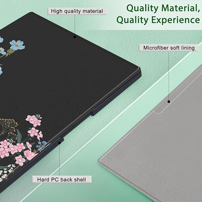 Case for Remarkable Paper Pro Tablet 11.8 (Released in 2024) Hard Back Shell Protective Book Folio Cover with Built-in Pen Holder with Auto Sleep/Wake Function.