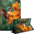 Case for iPad (A16) 11th Generation 11 Inch 2025/iPad 10th Generation 10.9 Inch 2022 Slim PU Leather Stand Cover with Auto Wake/Sleep Multi-Angle Viewing &amp Shockproof Hummingbird