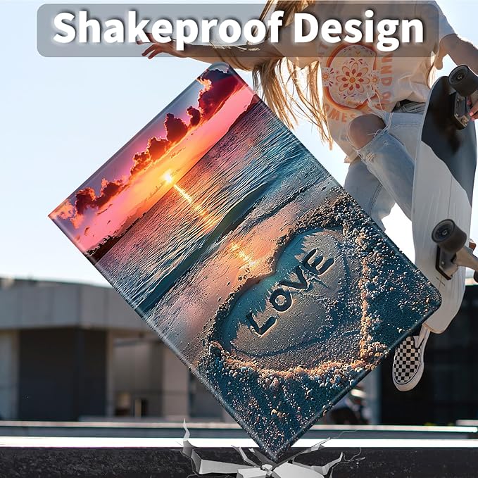 Case for Kindle Paperwhite 12th Generation 7 &amp Kindle ColorSoft Signature Edition PU Leather Protective Cover with Auto Sleep/Wake for Kindle Paperwhite 2024 – Sunset Beach Love