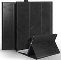 for Microsoft Surface Pro 12 case 12-inch 1st Edition 2025 Release Genuine Leather Cover Protective Shell Compatible with Type Cover Keyboard and Pencil Holder.Black