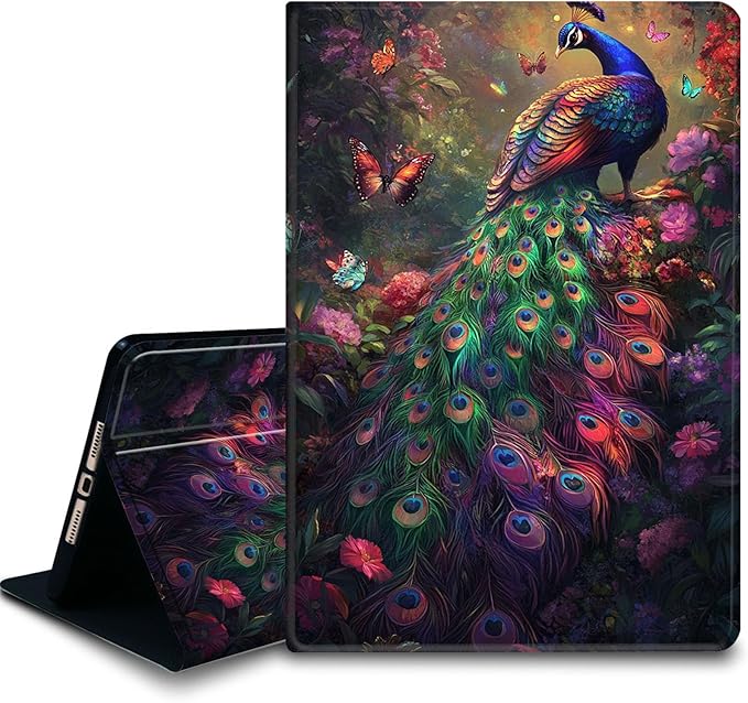 Bxgolkgd Tablet Case for 6.8 Kindle Paperwhite (11th Generation-2021) &amp Kindle Paperwhite Signature EditionAuto Wake/Sleep FunctionPeacock Flower